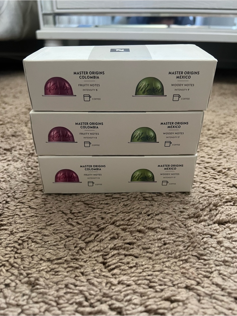 Nespresso Master Origins Colombia & Mexico Boxes - Pink & Green Capsules
